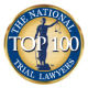 A circular gold and blue badge featuring the text "THE NATIONAL TRIAL LAWYERS TOP 100" with an image of Lady Justice holding scales in the center. A circular gold and blue badge featuring the text "THE NATIONAL TRIAL LAWYERS TOP 100" with an image of Lady Justice holding scales in the center.